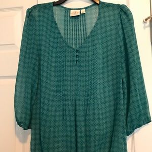 Greenish sheer blouse